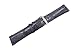 Pelgio Genuine Polished Stingray Skin Leather Quick Release Men's Watch Strap Band with Buckle 18 mm. 20 mm. 22 mm. 24 mm. 26 mm. (22 mm., Black)