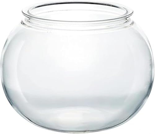 CokBlu プラスチック/アクリル製透明丸型金魚鉢 防爆機能付き大容量飼育水槽 テーブル用アクアリウム兼観葉植物水培容器 おしゃれなインテリア容器・花瓶・フラワーベースに活用可能