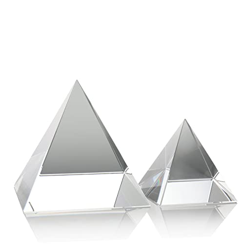OHPHCALL 1pc Optical Glass Four Sides Pyramid Shape Prism Rainbow Prism Suncatcher Decorative Item