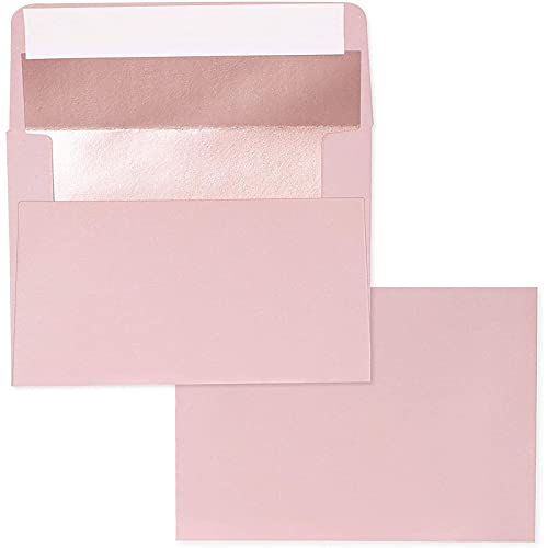A1 Invitation Envelopes for 3 x 5 Inch Cards (Blush Pink, 5.12 x 3.62 In, 50 Pack)