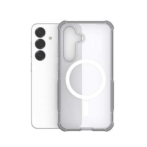 Image of MagPro Armor Case for Samsung Galaxy S25 | Strong MagSafe Compatible Cover, Rugged Hybrid Protection, Hard PC Back, Soft TPU Bumper, Shockproof, Scratch Resistant | Grey
