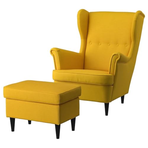 Image of Modern Armchair Single Sofa Chair for Small Apartments, Living Room or Bedroom Chair (Lime Yellow)