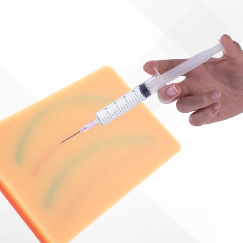 Image of Venipuncture IV Practice Kit, Injection Training Pad with 4 Veins, Silicone Human Skin Injection Pad Model for Nurses Student Practice