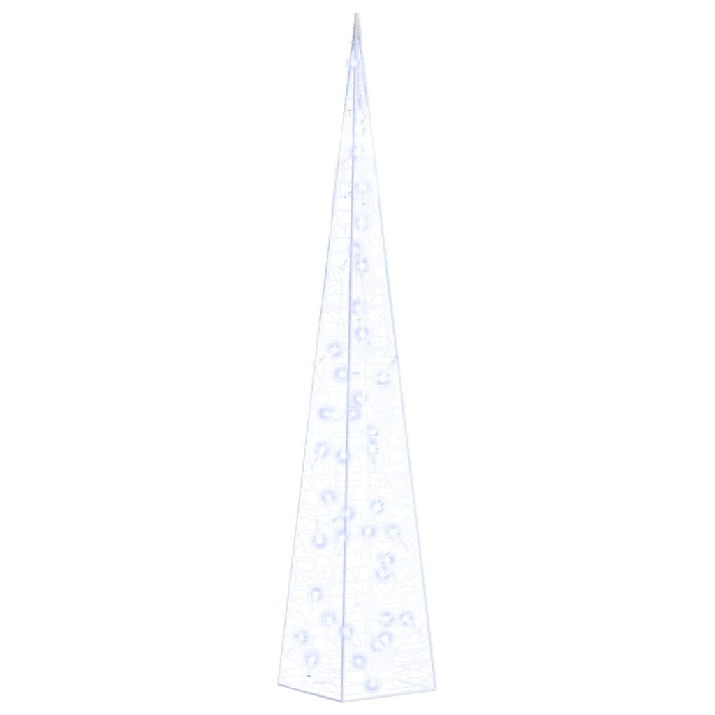 LED-Leuchtkegel Acryl Deko Blau 90 cm, 45 LEDs, 8 Lichteffekte, IP44 Wasserdicht, für Innen- & Außenbereich, Festliche Weihnachtsbeleuchtung