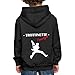 Spreadshirt Logo Trottinette Freestyle Pull À Capuche Premium Enfant, 12-14 Ans, Noir