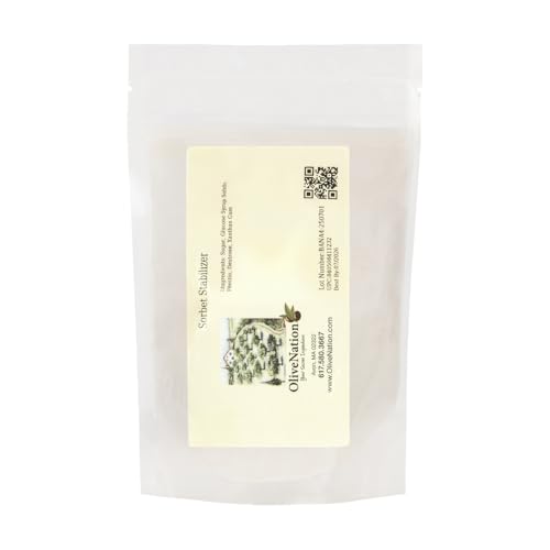 OliveNation Sorbet Stabilizer - Non Dairy Frozen Dessert Stabilizer Powder Prevents Crystals, Improves Texture, Mouthfeel & Shelf Life in Fruit-Based Sorbet, Sherbet, Plant-Based Ice Cream (4.00oz)