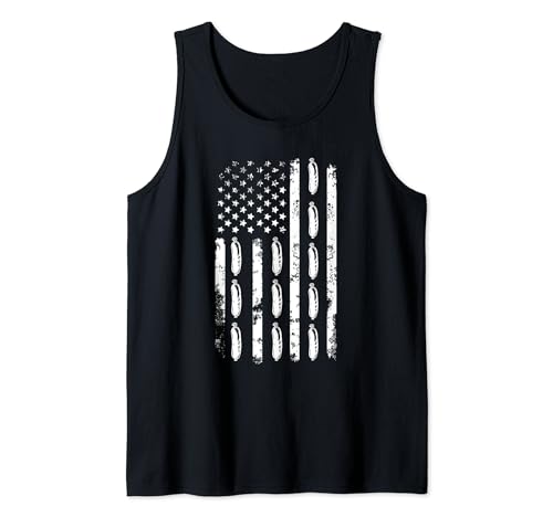 Bandera Americana Salchicha Comida USA Patriotismo Patriota Camiseta sin Mangas