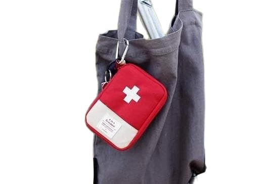 KENYS Empty First Aid Pouch,Mini Portable Medical Bag for Outdoor Camping Hiking Travel Emergency,Multifunction Emergency Medicine Storage (Red)-picture-13