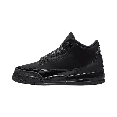 Air Jordan 3 Retro Green Glow Big Kids' Shoes (DM0967-001, Black/White/Dark Charcoal) Size 4