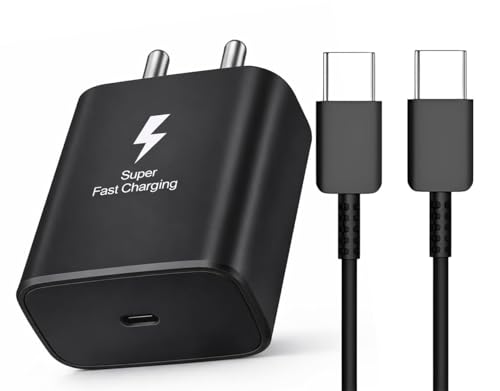Image of Original 45W SuperFast Charger with 3.3Ft Type-C Cable, Compatible with Samsung S26 /S25 /S24 Ultra /S24+ /S23 FE /S22 /S21 FE /Z Fold 7 /F55 /M55 /M35 /A55 /A35 /S11 /S9 Plus /Z Fold 7 /Flip 7 /6 /5, by HESPA
