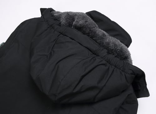 Image of Keevoom Boys Winter Coat Ski Jacket Windproof Kids Snowboard Warm Fleece Snow Coat Waterproof Outdoor Hooded Ski Coats