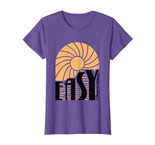 Image of Easy Like Sunday Morning Lyric Sun Commodores Lionel Richie T-Shirt
