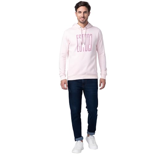 Image of Being Human Men's Solid Cotton Blend Long Sleeve Hoody | Men's Hoodie