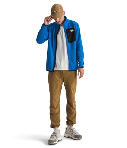 THE NORTH FACE Men's Crest Full Zip Jacket | Water Repellent Fleece Coat, Double Layer Stand Collar & Zip Hand Pockets4