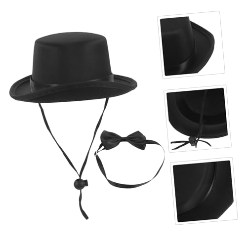 Sombrero para mascotas con pajarita WOONEKY miniatura 3