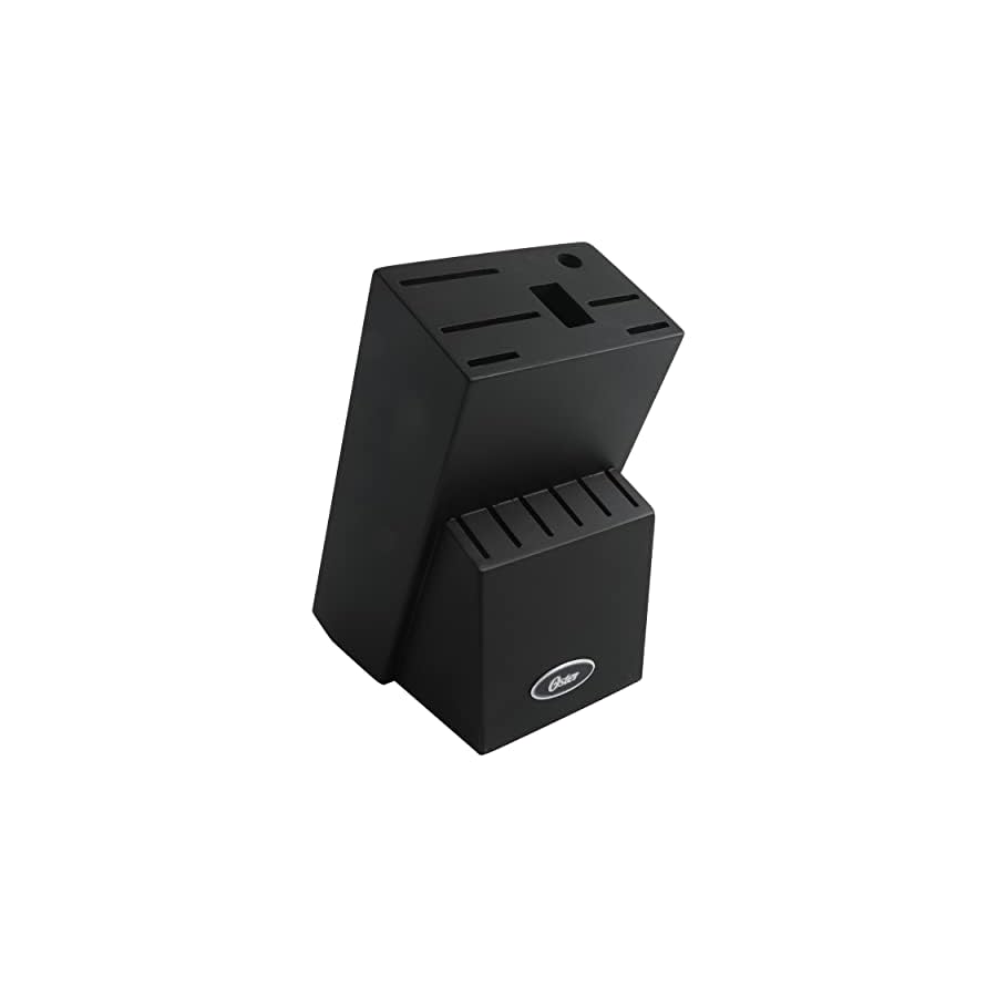 Oster-Evansville-14-Pc-Stainless-Steel-Kitchen-Knife-Cutlery-Set-WTurquoise-Handles-Black-Rubberwood-Block Oster Evansville 14 Piece Stainless Steel Kitchen Knife Cutlery Set W/Turquoise Handles & Black Rubberwood Block