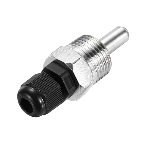 uxcell 8mm Dia G1/2 Thermowell Weldless Stainless Steel 201 with Cable Gland 30mm Length for Beer Fermenter, Black