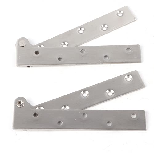 2Pcs Stainless Steel Door Pivot Hinge, 180°Rotation Door Shaft Hinge Concealing Door Hinge Household Hinge Hidden Bookcase Hinges Secret Door Hinge