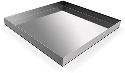 28" x 30" x 2.5" Heavy Duty 304 Stainless Steel Washer Machine Drip Drain Pan Floor Tray with anti-slip bottom pad, No Hole