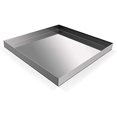 Washing Machine Drain Pan-28" x 30" x 2.5" Heavy Duty 304 Stainless Steel，Washing Machine Tray with anti-slip bottom pad, No Hole Cover