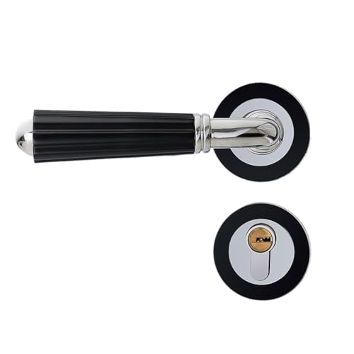 Cerradura de manija silenciosa y dividida de 12.7 cm para una puerta de madera interior blanca 2