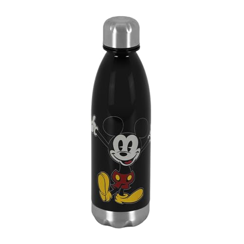 Mickey Mouse Face-Botella, Negro, 7 x 27 cm