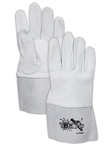 Magid Glove & Safety 1290-11 Magid WeldPro 1290 Grey Soft Goatskin, 7, Gray, 11 (Pack of 12)