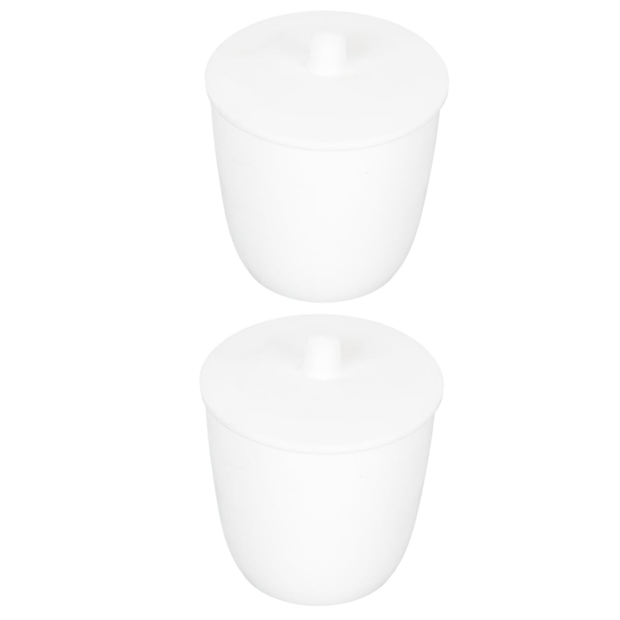 KICHOUSE 2pcs Crucible Laboratory Experiment Tool Professional Porcelain Crucible with Lid for Melting Metals High Thermal Resistance and Easy to Clean for Labs and Scientific Use
