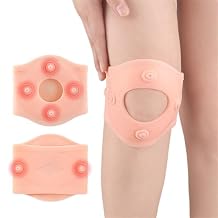 Knee Brace, 1 Pair Silicone Knee Compression Sleeve Support Brace, Waterproof Magnetic Knee Care Pad, Patella Tendon Support Brace for Meniscus Tear Arthritis Tendonitis MCL ACL Pain Relief, Sport B