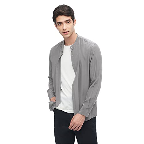 Seidenhemd Basic Herren Hemd Business Formal Top