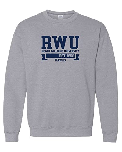 Roger Williams University Unisex Crewneck Sweatshirt - RWU Hawks Apparel