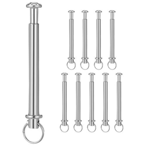 Cabilock 10 Juegos Accesorios Para Ventiladores Accesorios Para Abanicos Plegables Pasador De Repuesto Para Ventilador Plegable Remaches Para Abanico Acero Inoxidable Silver