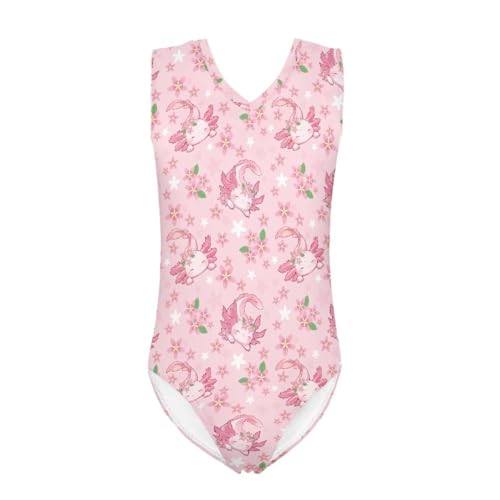 Image of Mumeson Girls One Piece Swimsuits Lightweight V-Neck Swimwear Bathing Suits for Little Girls 3-14 Years