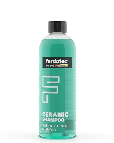 FERDOTEC Ceramic Autoshampoo (750 ml) – 2-in-1 Auto Shampoo für Reinigung & Keramik Versiegelung – Glänzender Lackschutz, pH-neutral, schonend und effektiv – Für langanhaltende Pflege und Schutz
