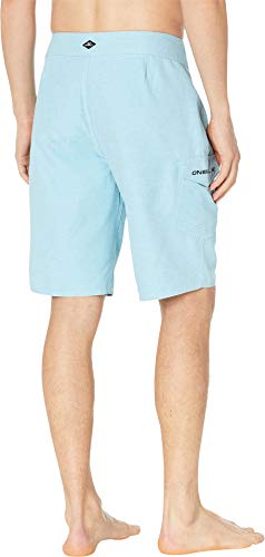 O'NEILL Men's 21 Inch Solid Boardshorts - Water Resistant Swim Trunks for Men with Quick Dry Stretch Fabric and Pockets,Cyan Blue 2,443