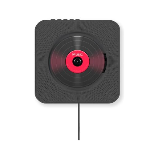 Personal CD Player lettore CD da parete Home Audio con telecomando Bluetooth radio FM altoparlante HiFi integrato display LCD USB TF nero