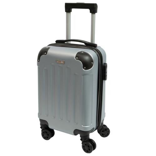 Mala Viagem PP Rodas Removíveis Prática Organização Tampa Zíper Senha Cinza Clavos