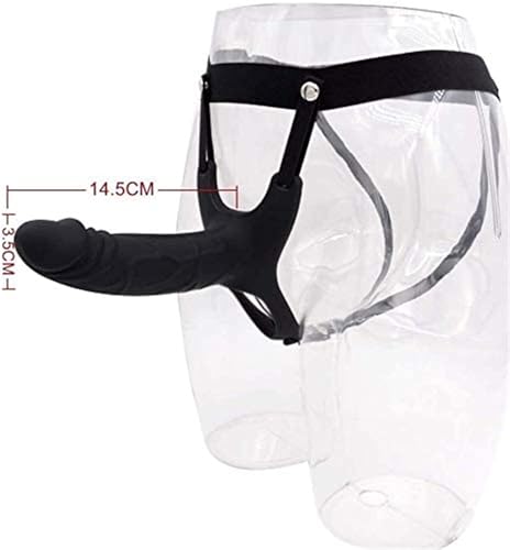 Godes à sangle avec harnais réglable et pantalon gode creux noir