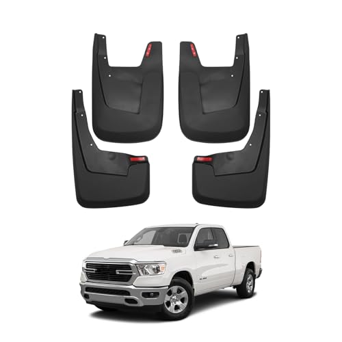 Image of Autorder Mud Flaps Splash Guards for 2019-2024 Dodge Ram 1500 with OEM Fender Flares Accessories Mudflap Fender Flares Front and Rear Mud Guard Set 4PCS (NOT Classic or TRX Models)