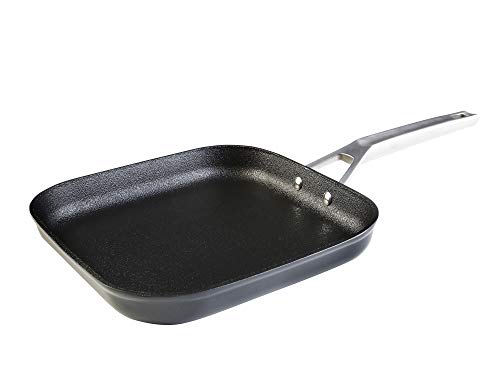 Grill Liso Aluminio Forjado Eco-Steel 26Cm En Oferta Wecook! Ecosteel Grill Asador Inducción 26 Cm, Antiadherente Quantanium Ecológico Sin Pfoa, Aluminio Forjado, 4,2 Mm De Espesor, Mango De Acero, Apta Todas Las Cocinas Vitrocerámica, Gas, Horno