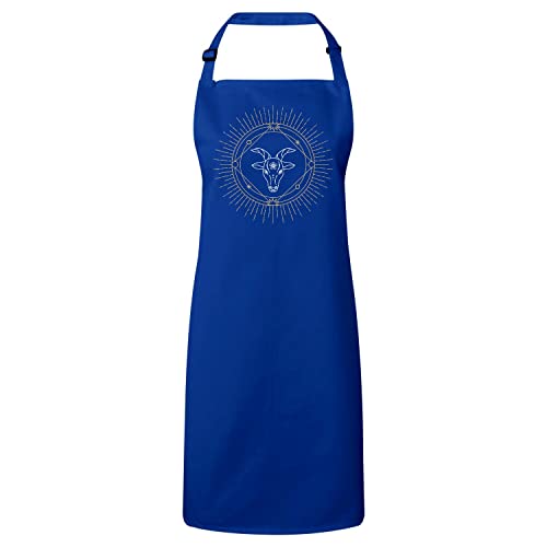 Tablier cuisine premium bleu chèvre zodiaque chinois dessin horoscope animal Fabulous