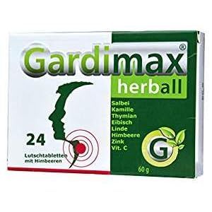 Lutschtabletten 24 St. gegen Bakterien, Viren, Salbei, Thymian, Eibisch, Kamille, Linden Extrakten, Zink, Vit. C…