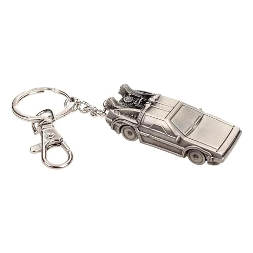 Porte-clés en métal DeLorean - sous licence officielle