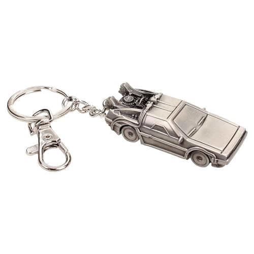 SD TOYS - Llavero Coche Delorean Regreso al Futuro en Metal 3D, 6 x 2,5 x 1,5 cm