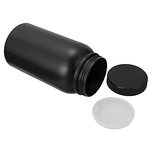 Hohopeti 2pcs Large Mouth Reagent Bottle Black Container Lab Container Sample Bottle Lab Bottle Lab Liquid Container Medicine Bottle Empty Chemical Bottle Container Liquid Storage Plastic