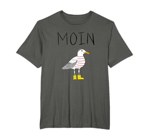 Moin Löppt Spruch Möwe Meer Lustig Geschenk Norden Digga See T-Shirt