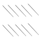 Paquete de 10 piercings cónicos de acero inoxidable con textura de acero inoxidable para piercings corporales y pezones