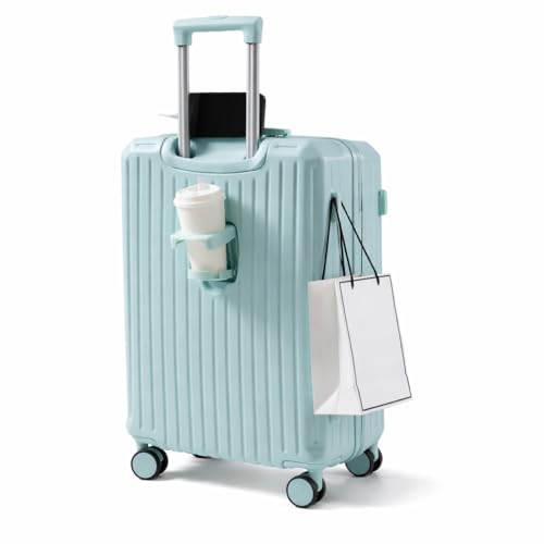 WYDEAZ Maleta de Viaje Mediana 66x44x27 cm Rígida – Trolley con Portavasos Integrado, Soporte para Móvil, Doble Cerradura de Seguridad y Ruedas 360º Silenciosas (Verde) WYDEAZ Maleta de Viaje Mediana 66x44x27 cm Rígida – Trolley con Portavasos Integrado, Soporte para Móvil, Doble Cerradura de Seguridad y Ruedas 360º Silenciosas (Verde)