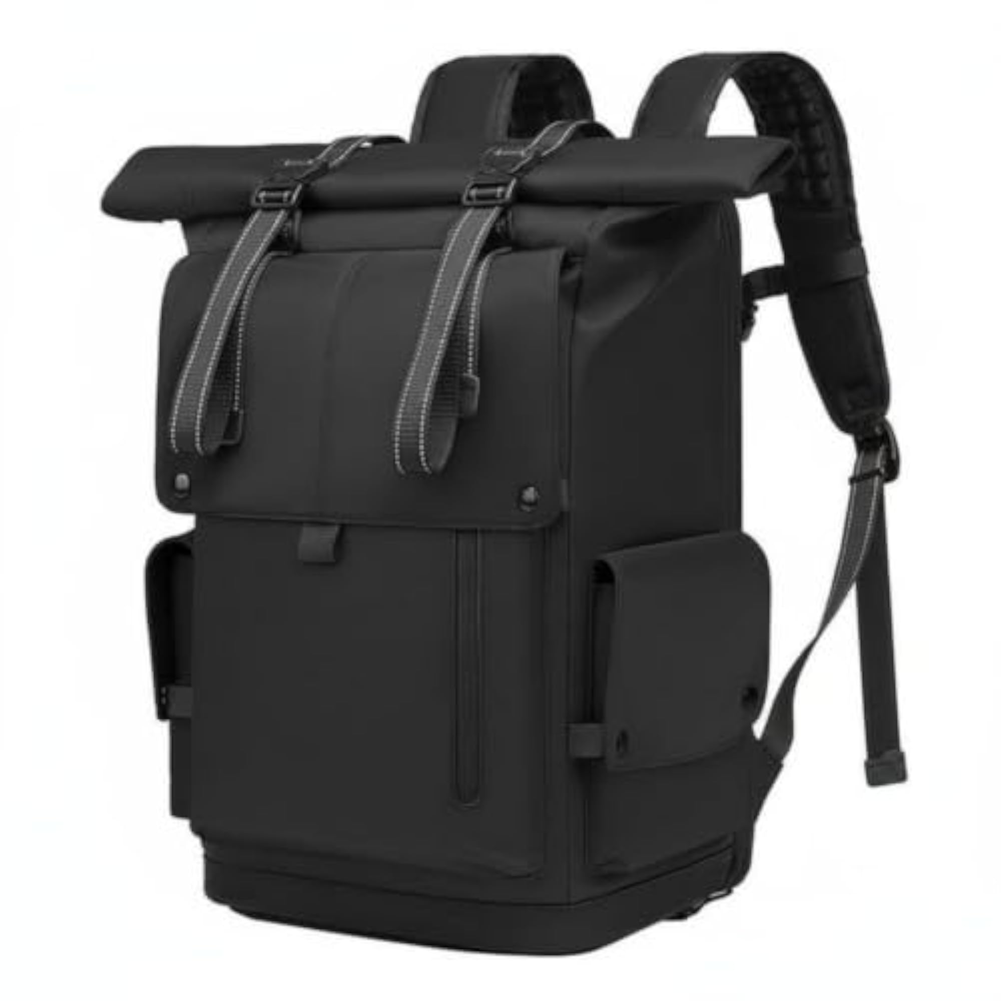 Large Capacity Travel Backpack, Roll Top Rucksack