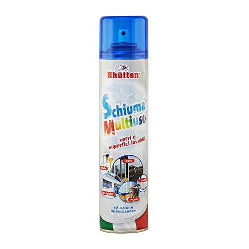 Schiuma Multiuso Igienizzante, Detergente per Tutte le Superfici Lavabili, con Ammoniaca, 400ml SPRAY